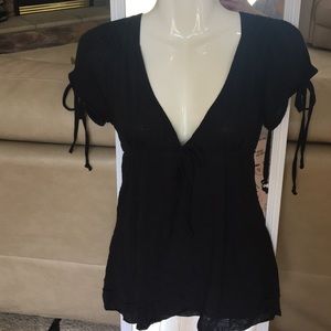 4 for $12 - Cute top w/ peep holes & deep V